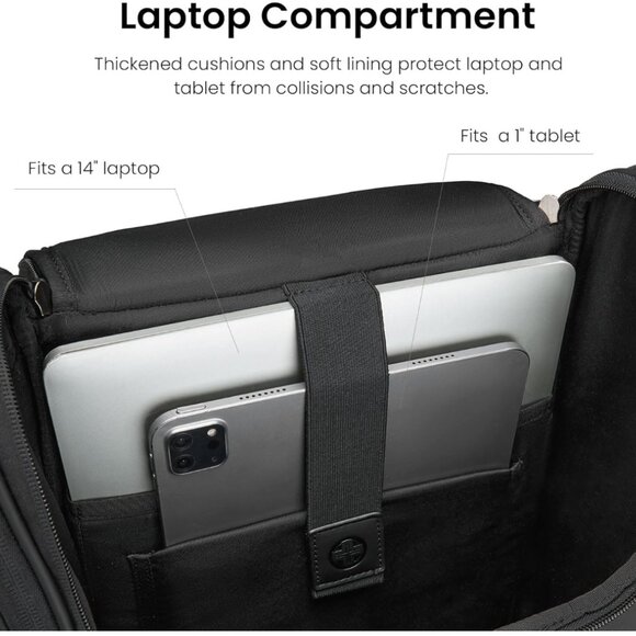 CROSSGEAR Casual Daypack Backpack, Lightweight, Shock-absorbing Padding Strap, B - Picture 3 of 4